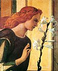 Gentile Bellini Paintings - Angel Announcing [detail] by Giovanni Bellini